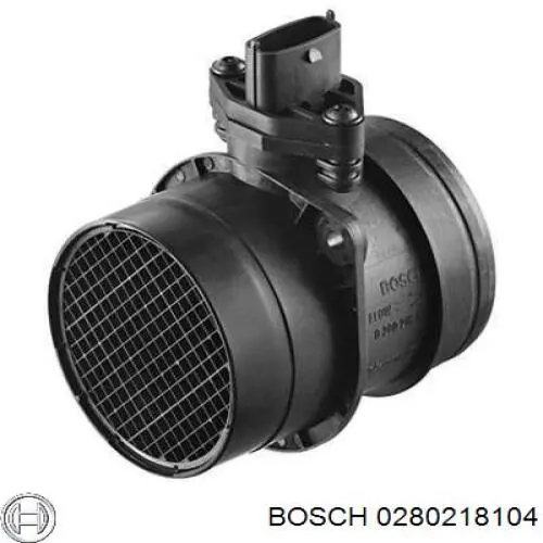 Датчик потоку (витрати) повітря, витратомір MAF - (Mass Airflow) 0280218104 Bosch