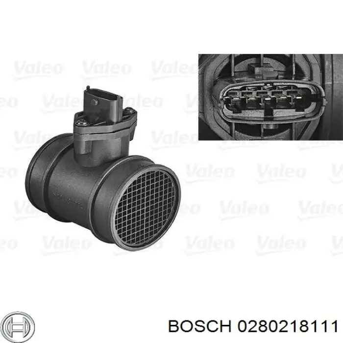 Датчик потоку (витрати) повітря, витратомір MAF - (Mass Airflow) 0280218111 Bosch