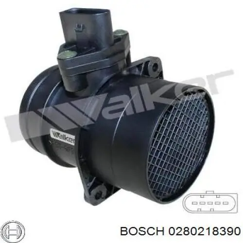 0280218390 Bosch датчик потоку (витрати повітря, витратомір MAF - (Mass Airflow))