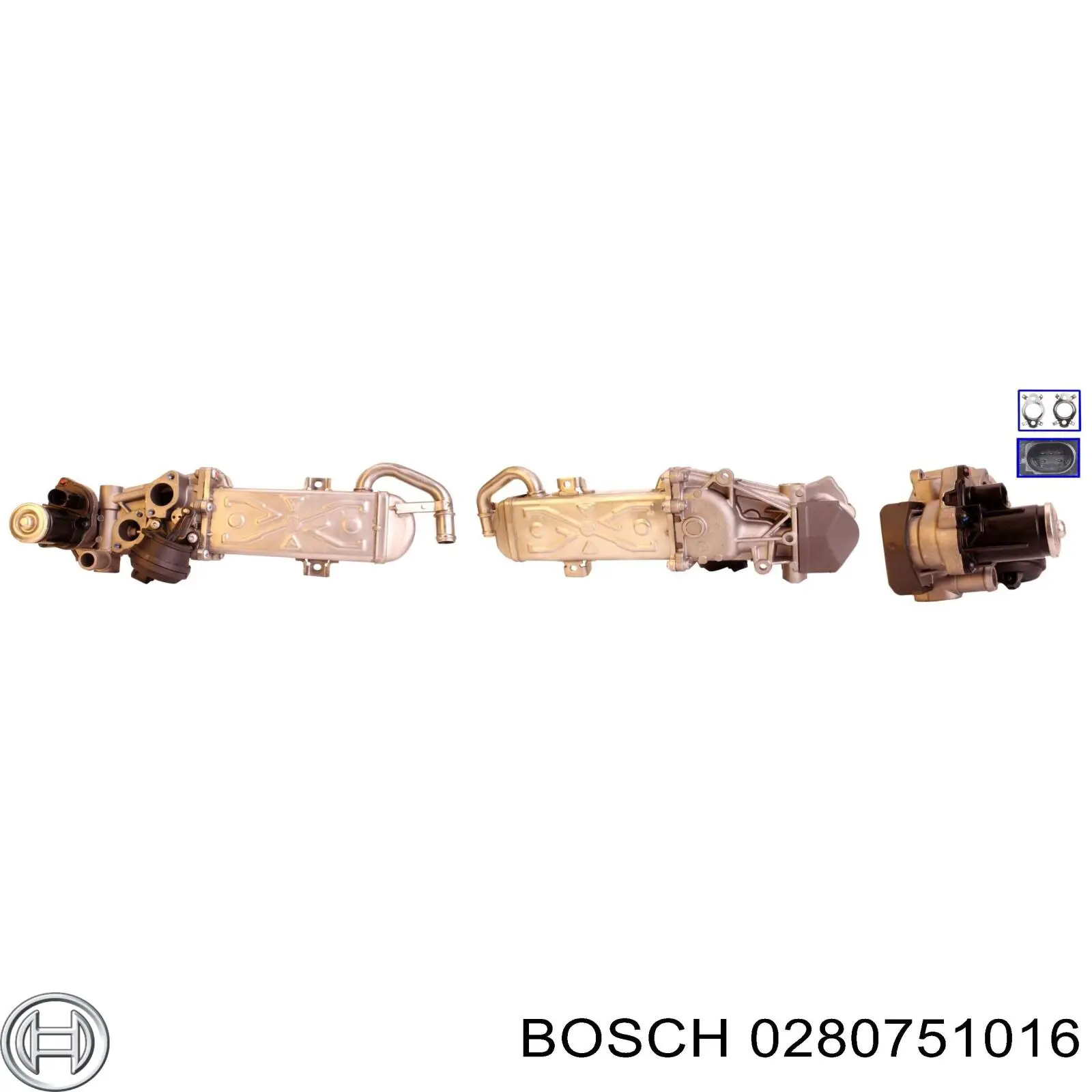 Купити 0280751016 Bosch Радіатор системи EGR рециркуляції вихлопних газів