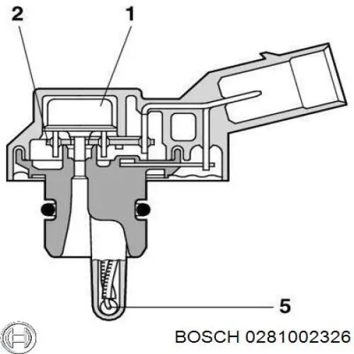 0281002326 Bosch датчик тиску у впускному колекторі, map