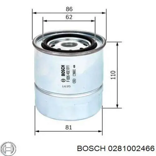 Витратомір повітря Bosch 0281002466
