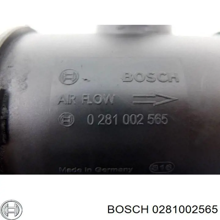 Датчик потоку (витрати) повітря, витратомір MAF - (Mass Airflow) 281002565 Bosch