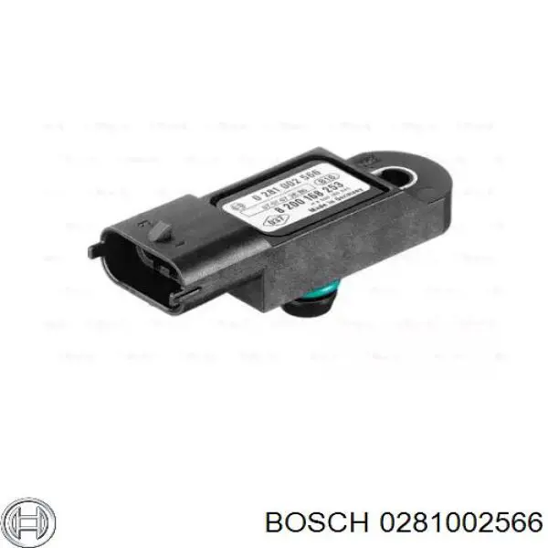 Купити 0281002566 Bosch Датчик тиску наддуву (датчик нагнітання повітря в турбіну)