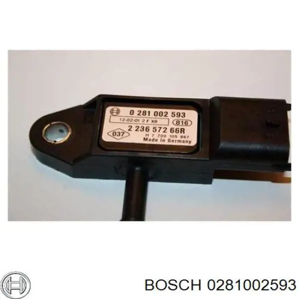 0281002593 Bosch датчик тиску наддуву (датчик нагнітання повітря в турбіну)