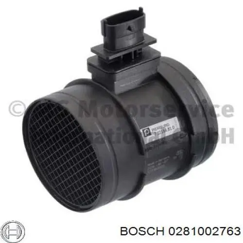 Датчик масової витрати повітря Bosch 0281002763 ціна, від 58.41 USD