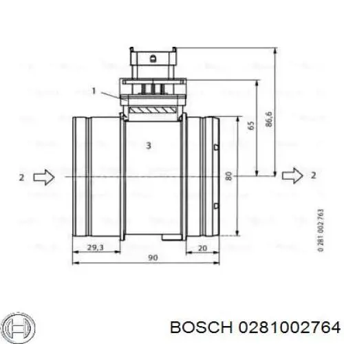 Купити 0281002764 Bosch Повітромір