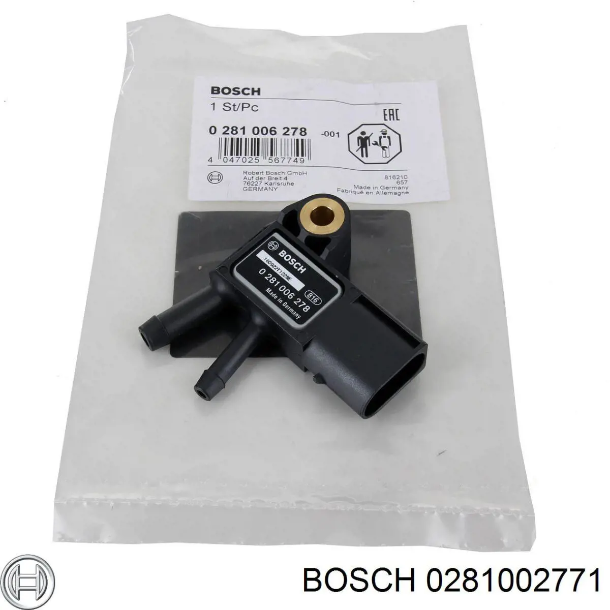 Датчик тиску вихлопних газів Bosch 0281002771 ціна, від 12.67 USD