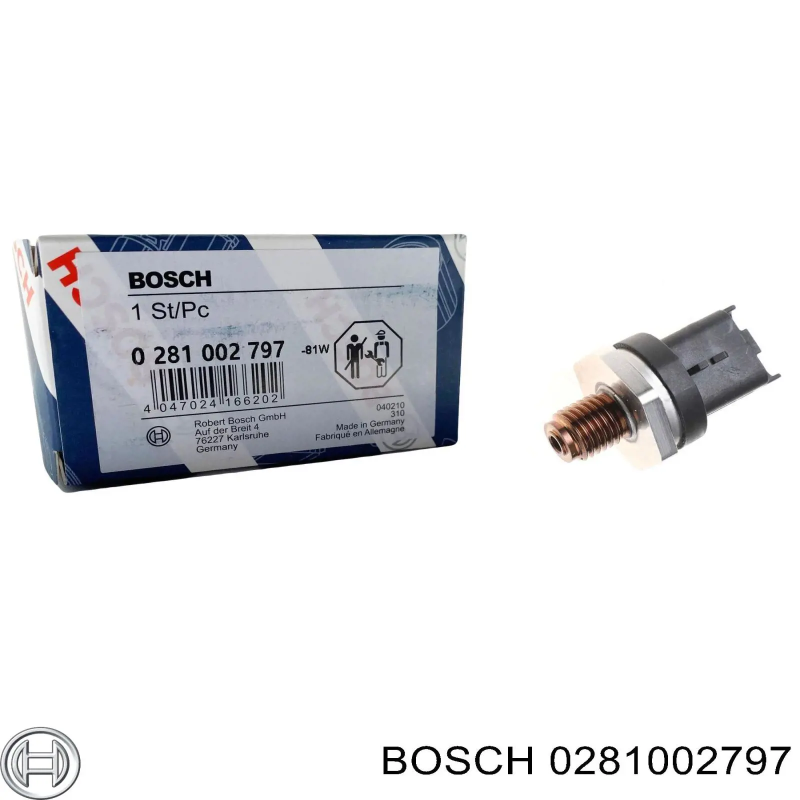 Датчик тиску палива Bosch 0281002797