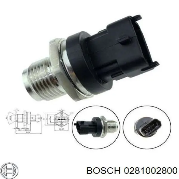 0281002800 Bosch регулятор тиску палива