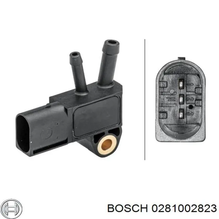 Датчик тиску вихлопних газів 0281002823 Bosch