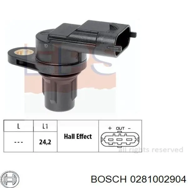 Датчик фаз Bosch 0281002904 ціна, від 13.89 USD
