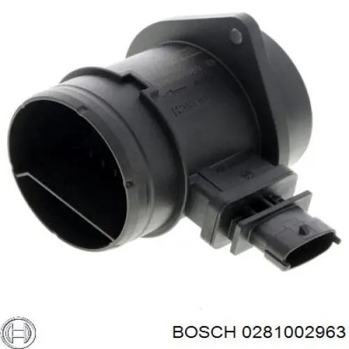 0281002963 Bosch датчик потоку (витрати повітря, витратомір MAF - (Mass Airflow))