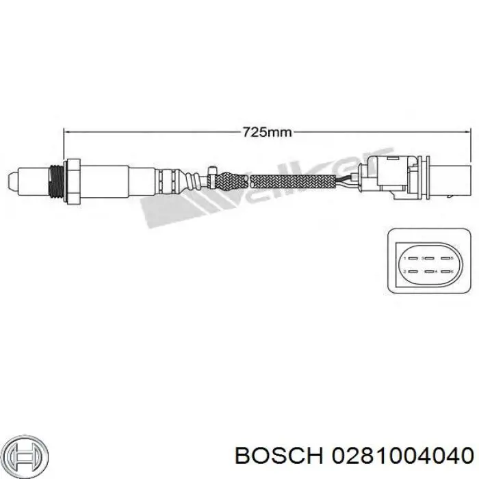 Лямбдазонд, датчик збіднілої суміші 0281004040 Bosch