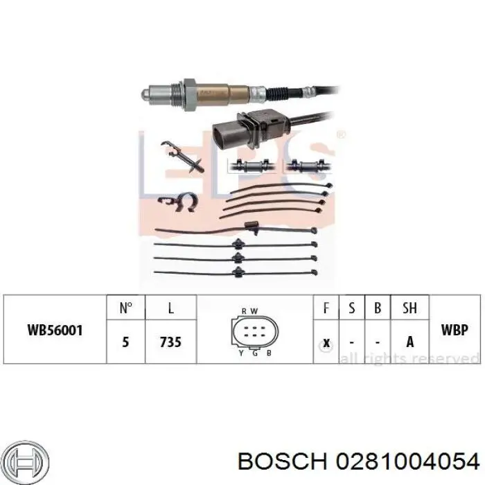 Купити 0281004054 Bosch Лямбдазонд, датчик кисню до каталізатора