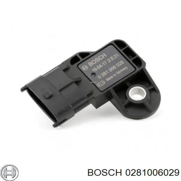 Датчик тиску у впускному колекторі, MAP 0281006029 Bosch