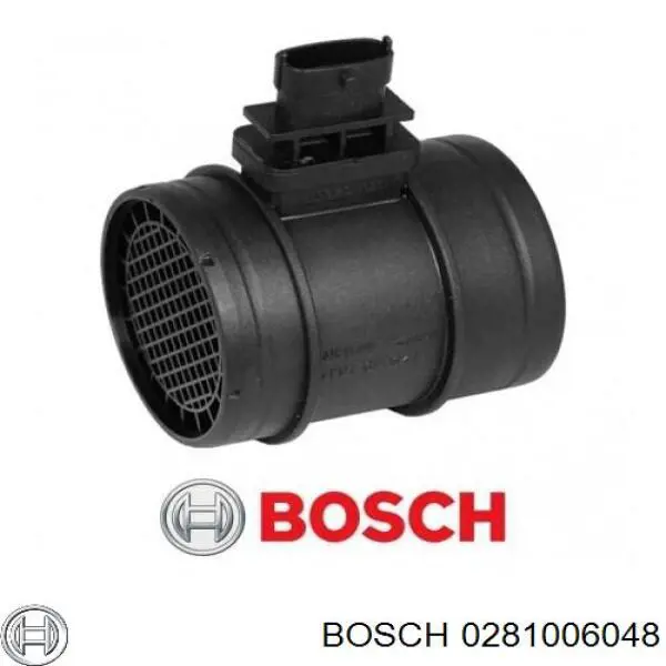 0281006048 Bosch датчик потоку (витрати повітря, витратомір MAF - (Mass Airflow))