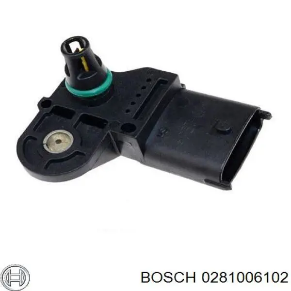 0281006102 Bosch датчик тиску наддуву (датчик нагнітання повітря в турбіну)