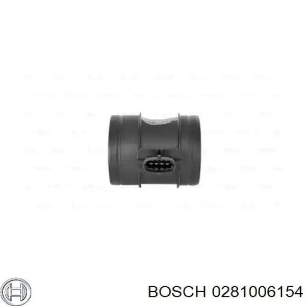 Датчик потоку (витрати) повітря, витратомір MAF - (Mass Airflow) 0281006154 Bosch