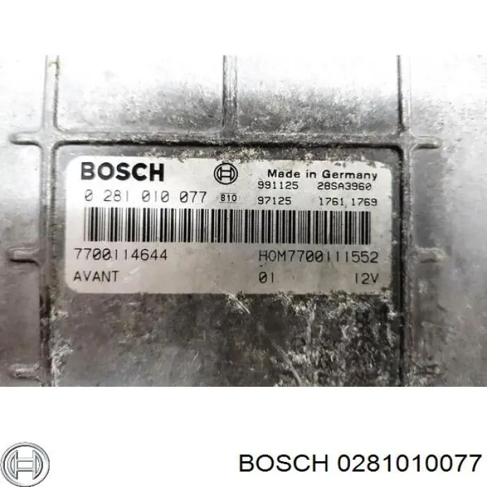 Електронний блок керування двигуном 0281010077 Bosch