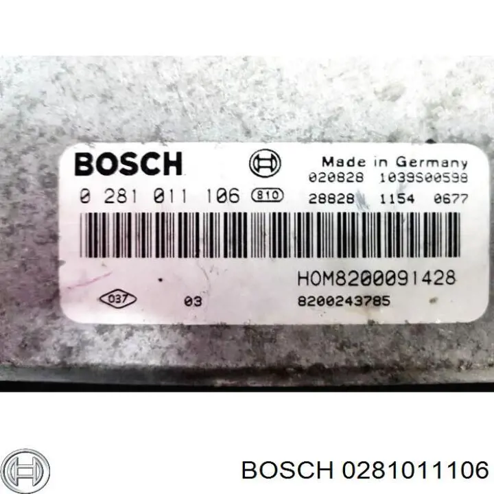 Купити 0281011106 Bosch Модуль управління двигуном
