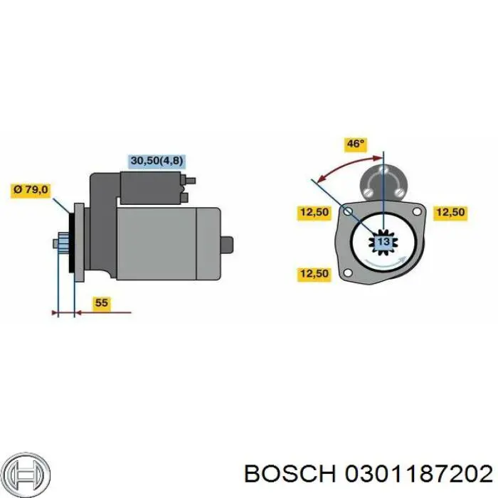 Фара права 0301187202 Bosch