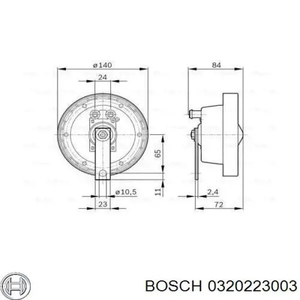 Купити 0320223003 Bosch Сигнал низької тональності