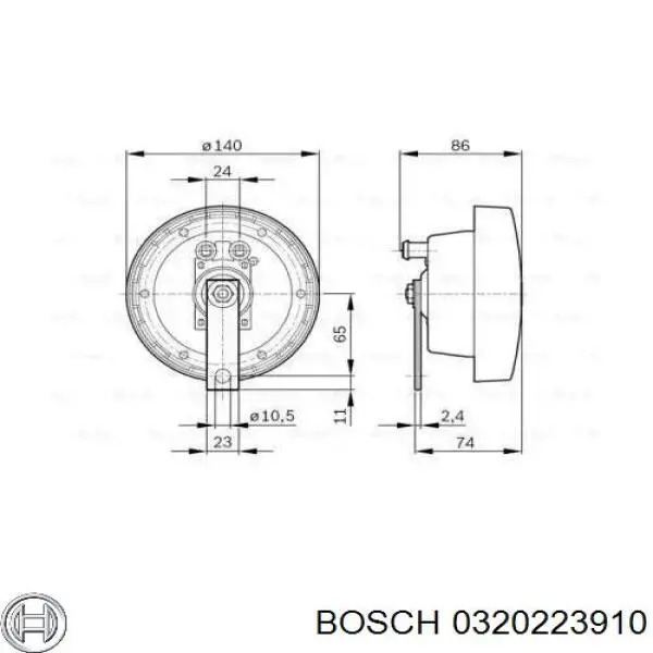 Сигнал звукової 0320223910 Bosch