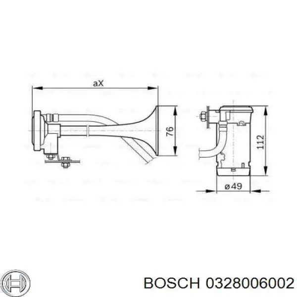 Купити 328006002 Bosch Сигнал низької тональності