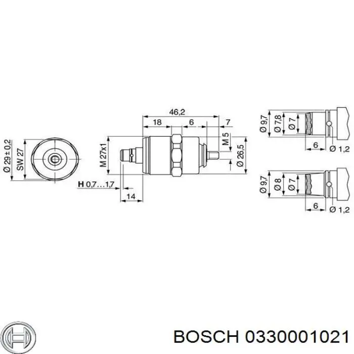 Втягуюче реле стартера 2330001021 Bosch