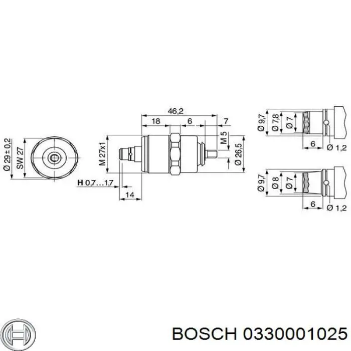 Клапан ПНВТ відсічення подачі пального(дизель-стоп) 0330001025 Bosch