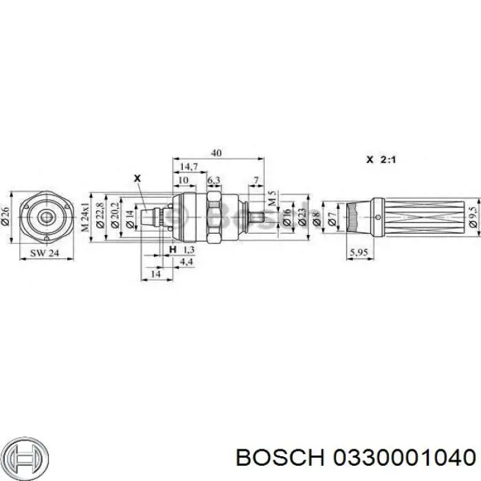 Клапан ПНВТ відсічення подачі пального(дизель-стоп) 0330001040 Bosch