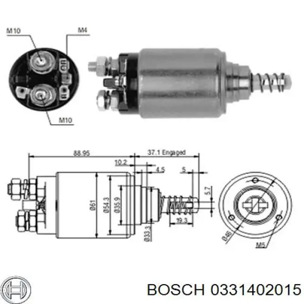 Реле втягуюче стартера 0331402015 Bosch