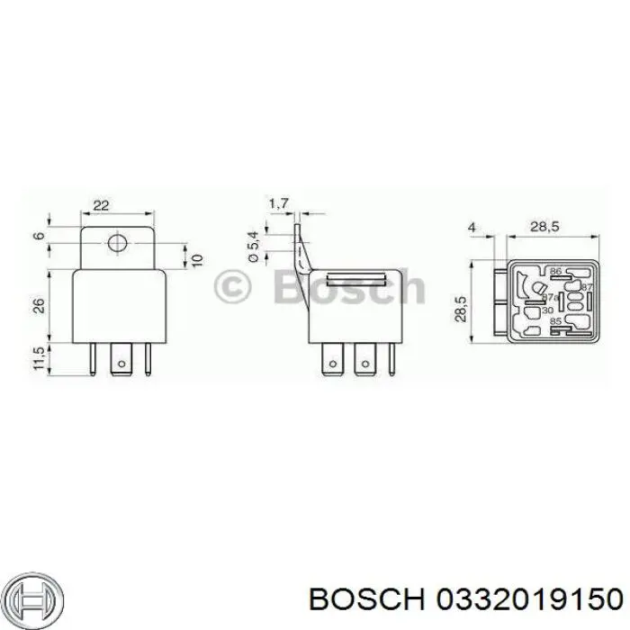 0332019150 Bosch Реле електричне багатофункціональне