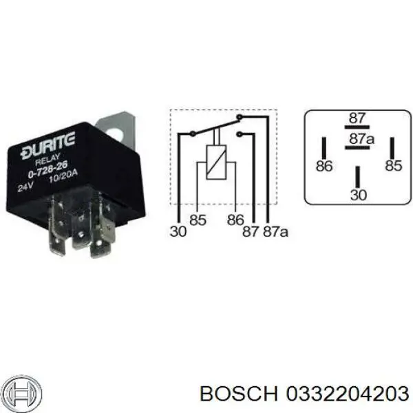 Реле електричне багатофункціональне 0332204203 Bosch