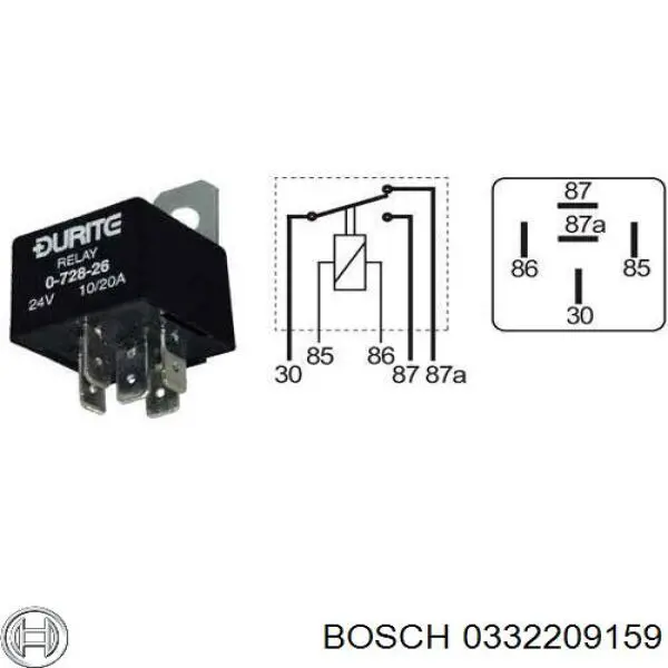 Купити 0332209159 Bosch Реле вентилятора