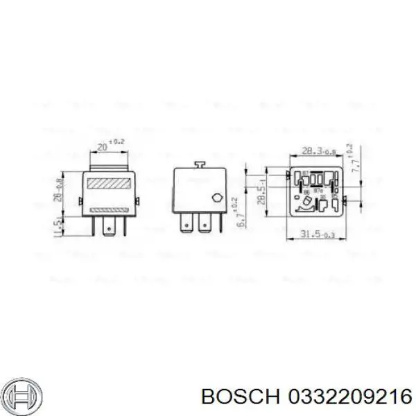 Реле електричне багатофункціональне 0332209216 Bosch