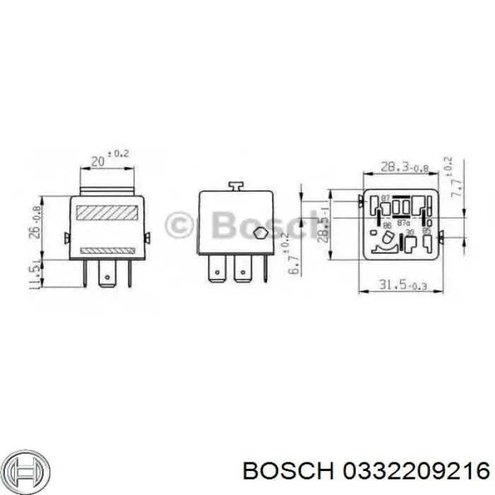 Реле електричне багатофункціональне Bosch 0332209216 ціна, від 5.84 USD