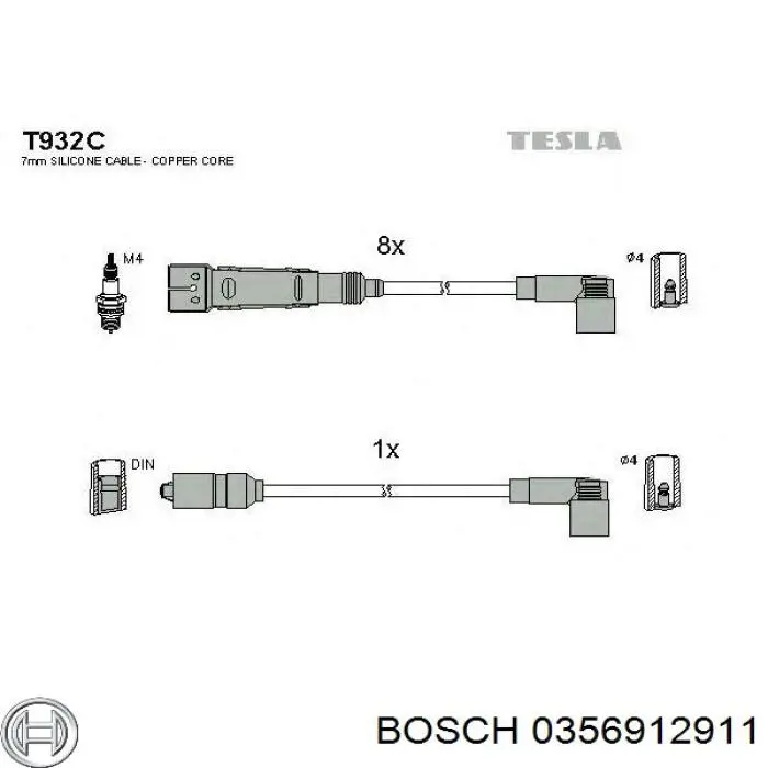 Купити A1101501418 Mercedes Провід високовольтні, комплект