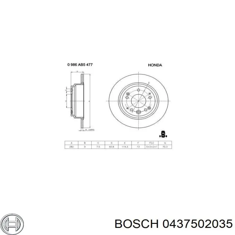 437502035 Bosch Форсунка вприску палива