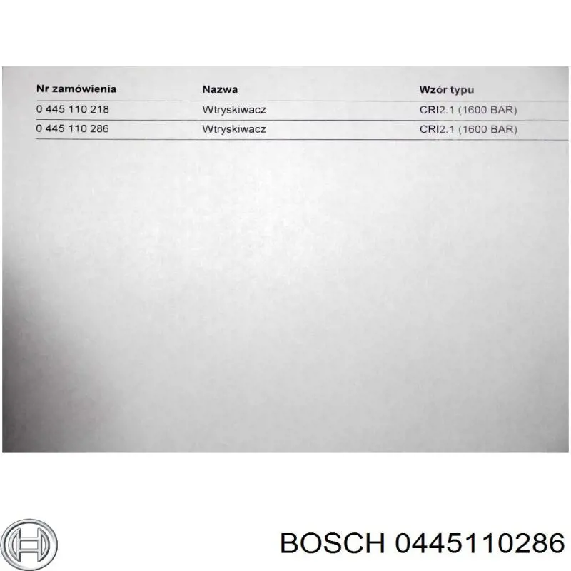  0445110286 Bosch