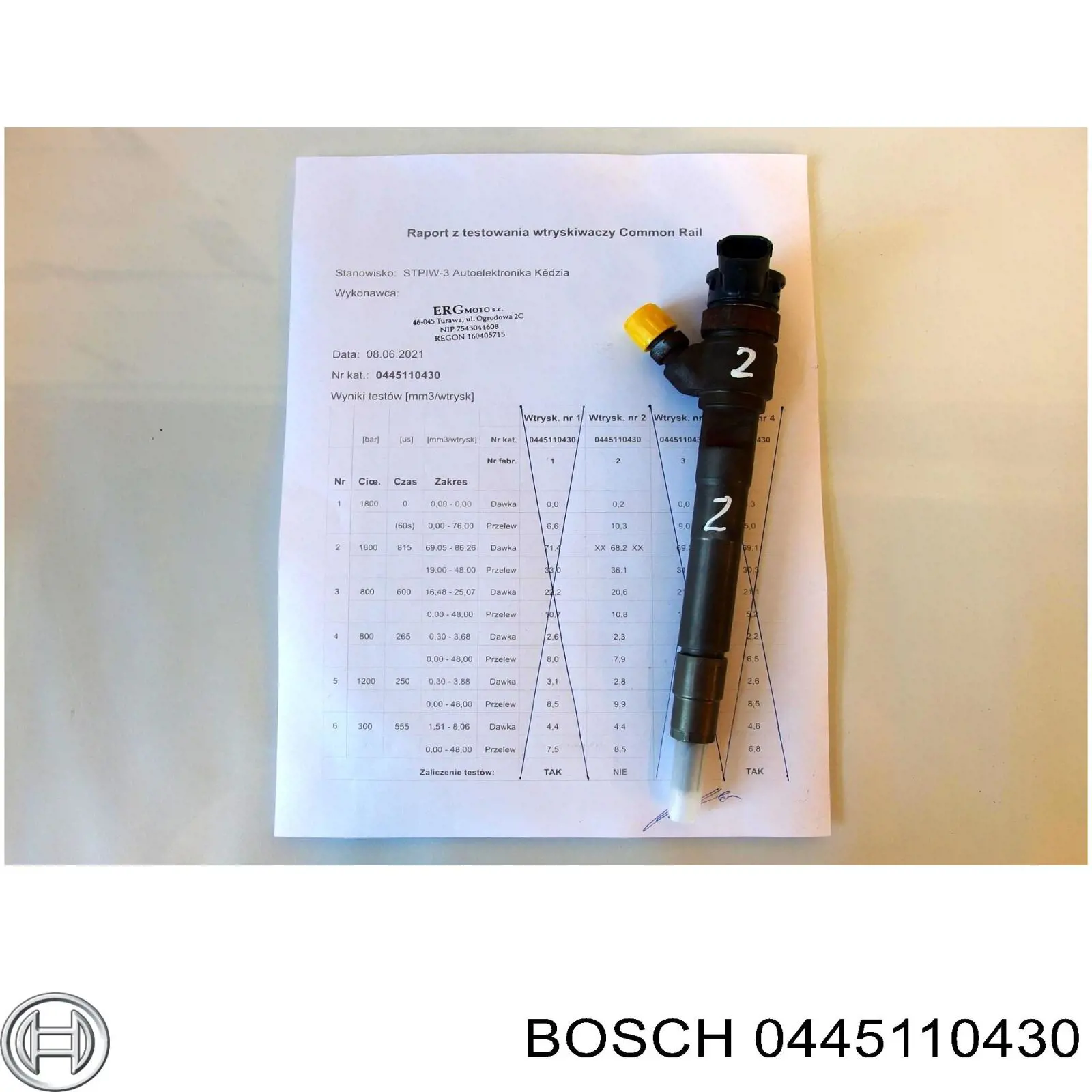 0445110430 Bosch форсунка вприску палива