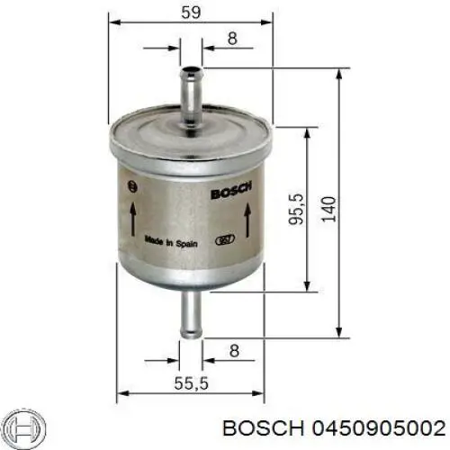 0450905002 Bosch фільтр паливний