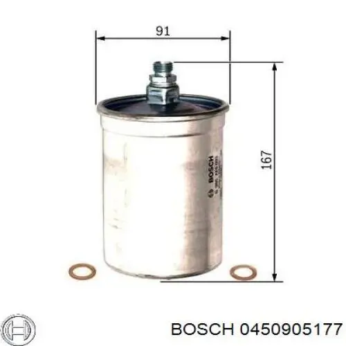 Фільтр тонкого очищення палива Bosch 0450905177 ціна, від 12.40 USD