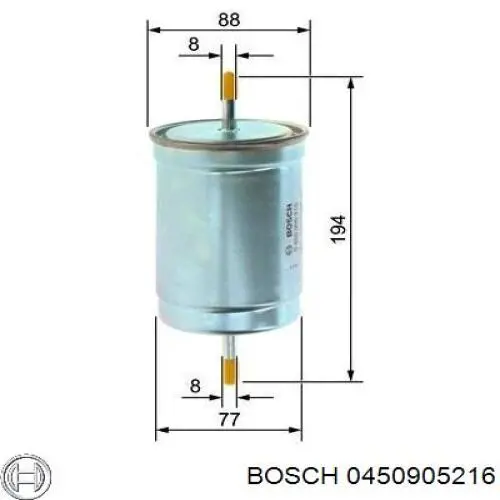 Паливний фільтр 0450905216 Bosch