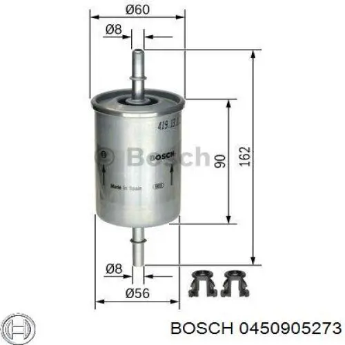 Фільтр тонкого очищення палива Bosch 0450905273 ціна, від 5.54 USD