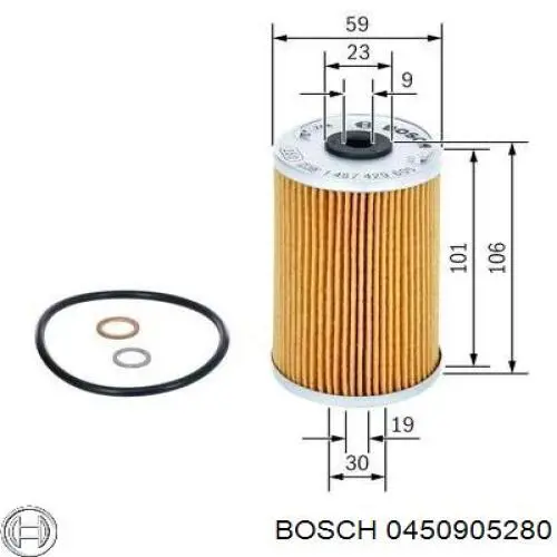 0450905280 Bosch фільтр паливний
