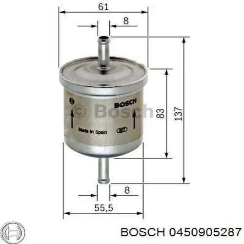 0450905287 Bosch Фільтр палива