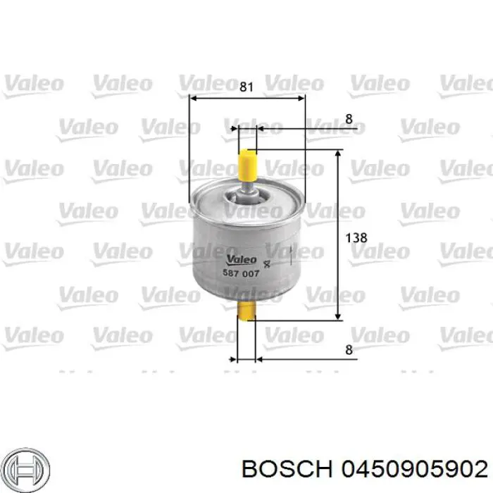 Фільтр тонкого очищення палива Bosch 0450905902 ціна, від 3.74 USD