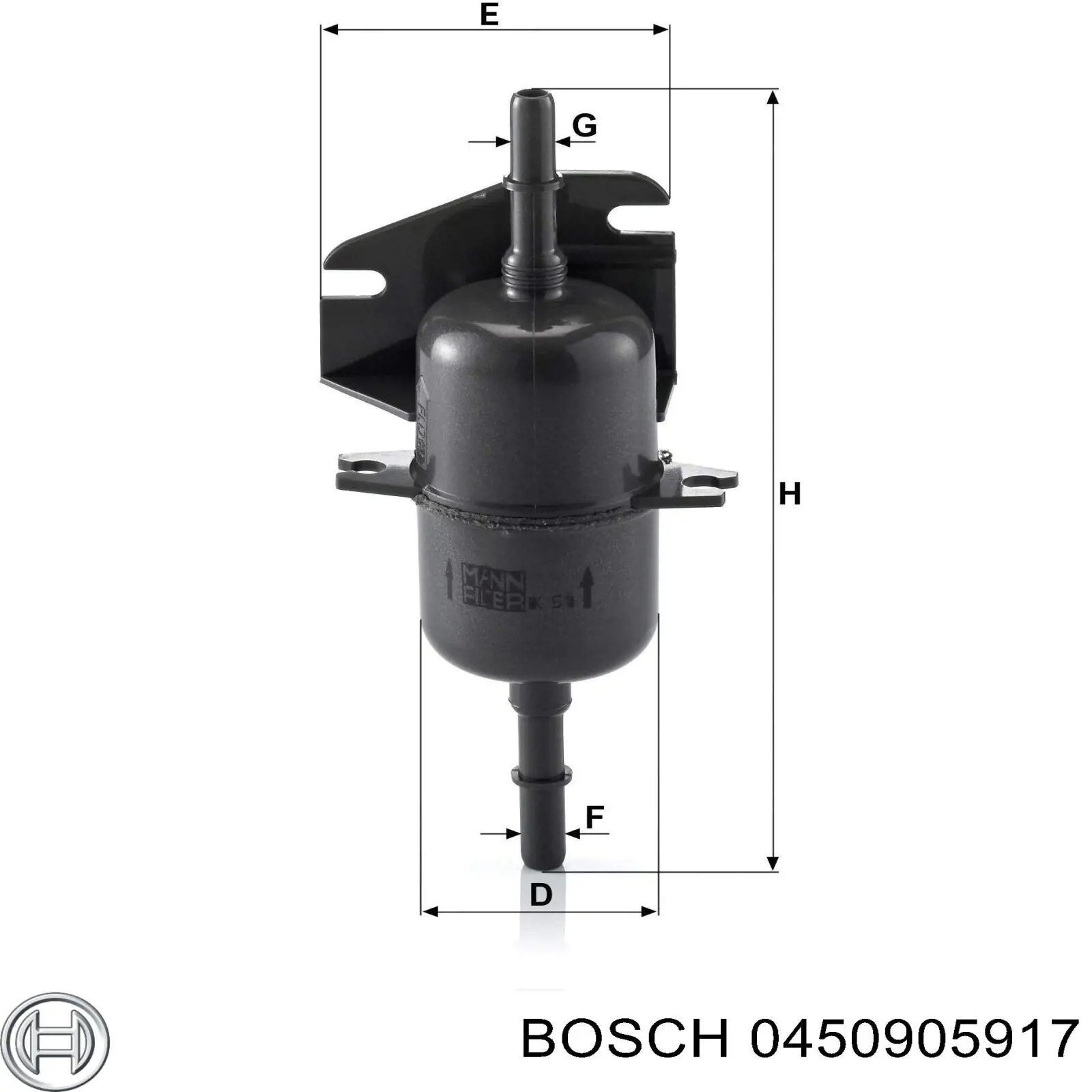 Фільтр тонкого очищення палива Bosch 0450905917 ціна, від 6.36 USD